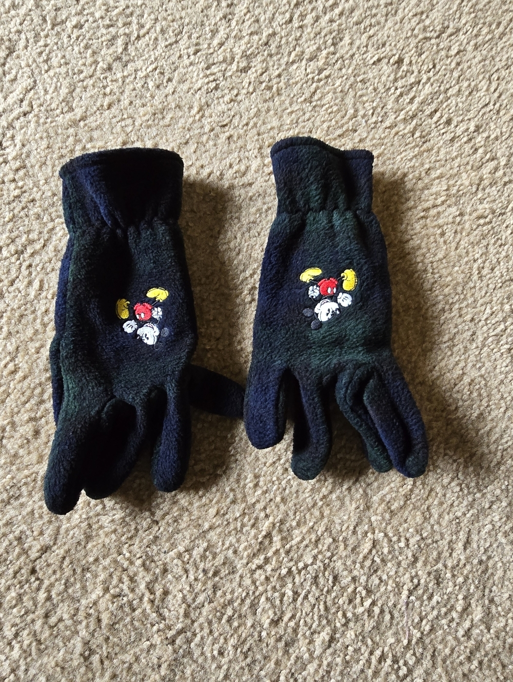 Disney Store Mickey Mouse Embroidered Gloves Unisex Size Large/XL